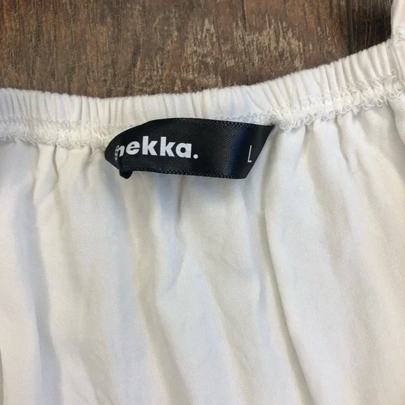 Hekka Women’s Lace Button Up Spaghetti Strap Boho Maxi Dress White L - Picture 4 of 6